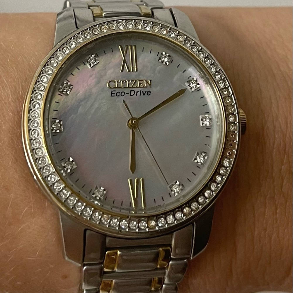 Citizen Silver and Gold Watch with Roman Numerals